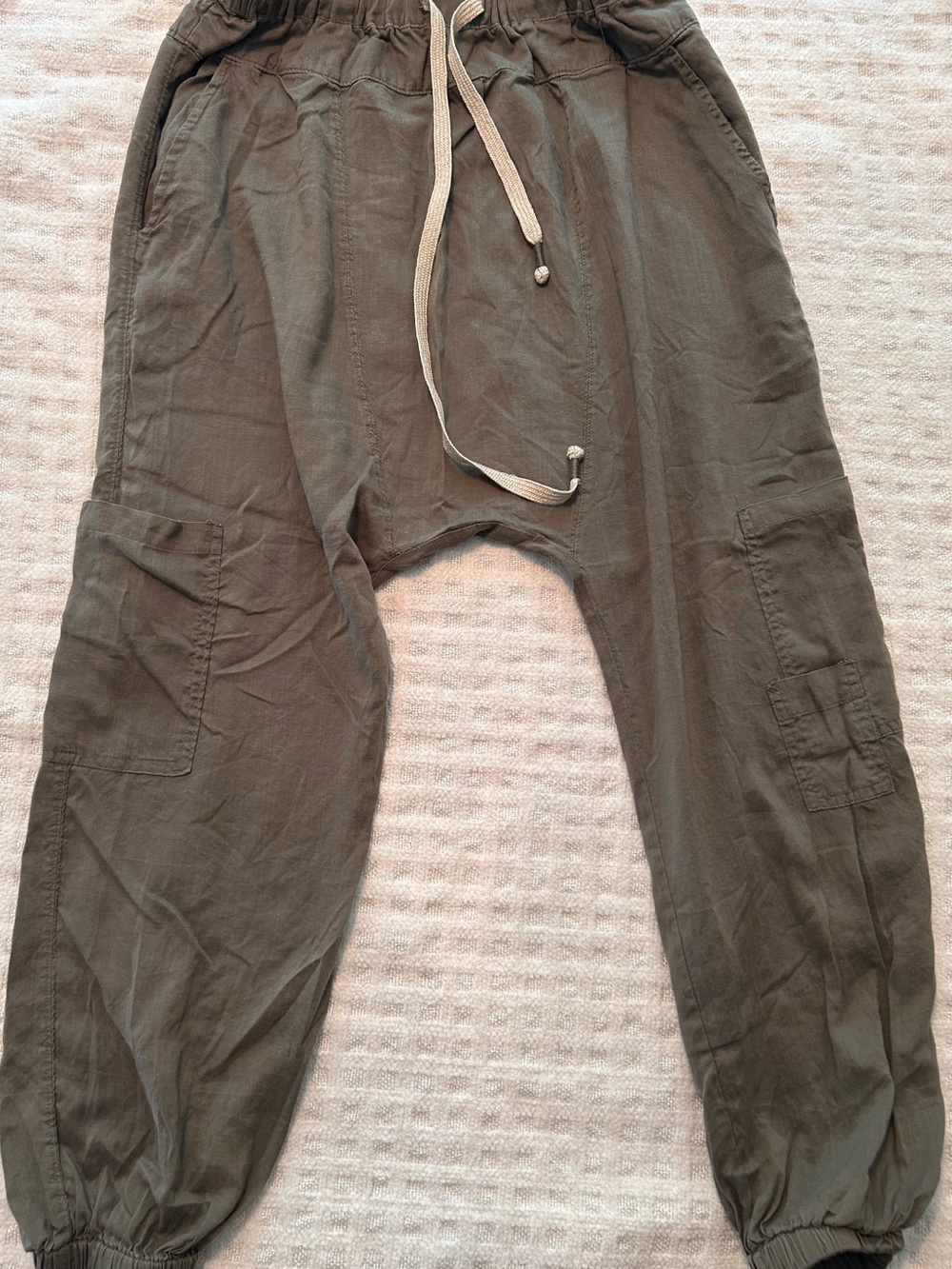 FP Movement by Free People Olive Green Cargo Harem Joggers